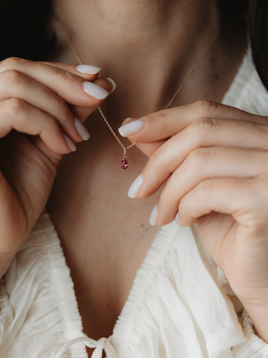 Birthstone októberi arany medál - Rózsaszín topáz