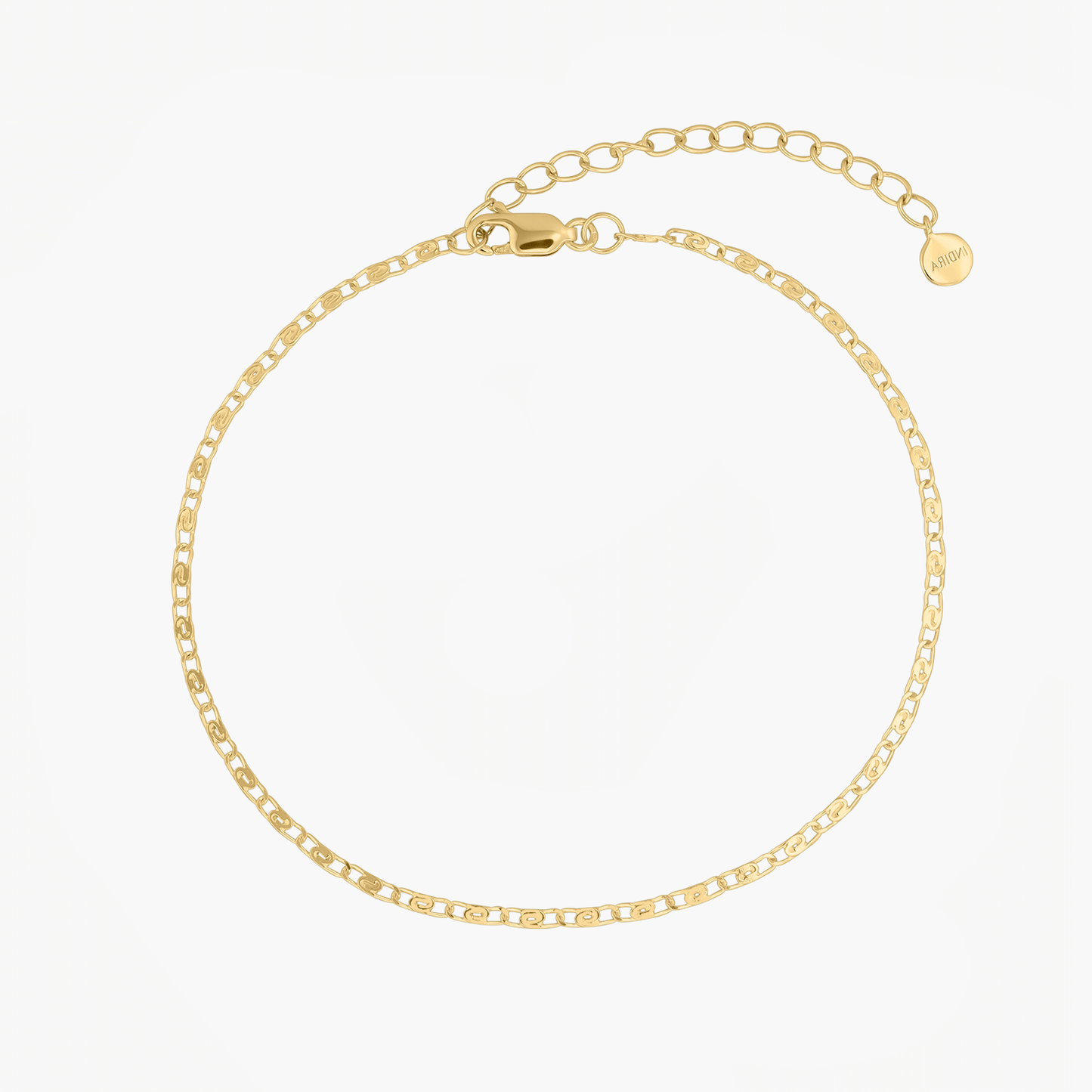 Brățara de picior din argint Golden Anchor