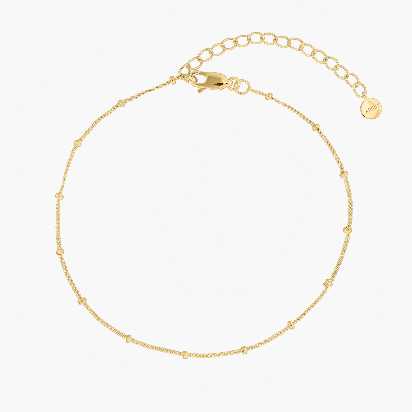 Brățară de picior din argint Golden Beaded