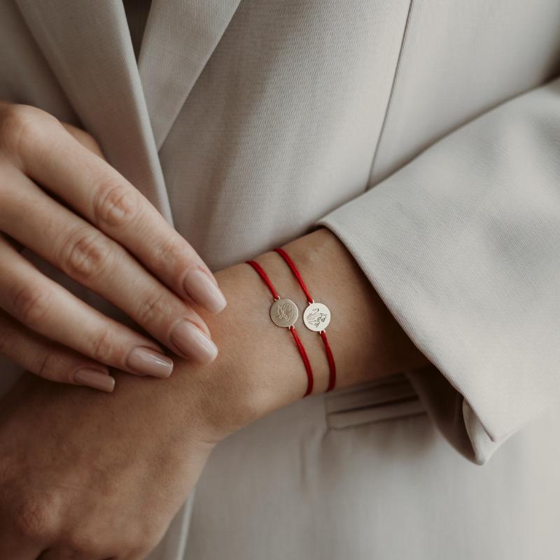 Brățară șnur din argint Golden BirthFlower - April Daisy - Indira