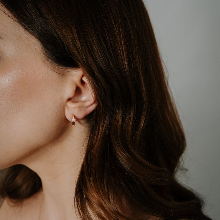 Cercei din argint Estella - Rose Gold