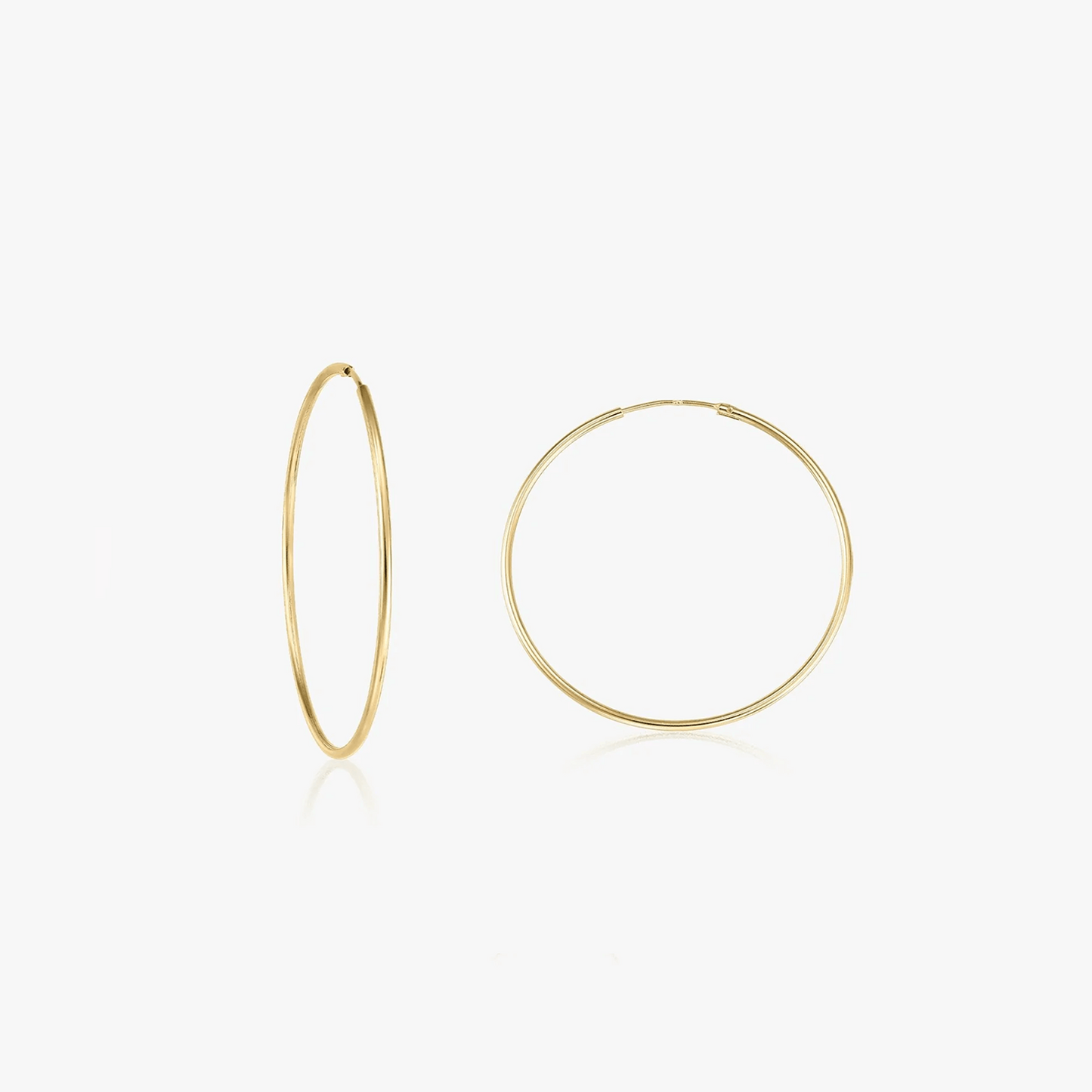 Cercei din argint Gold Large Hoops - 30 mm