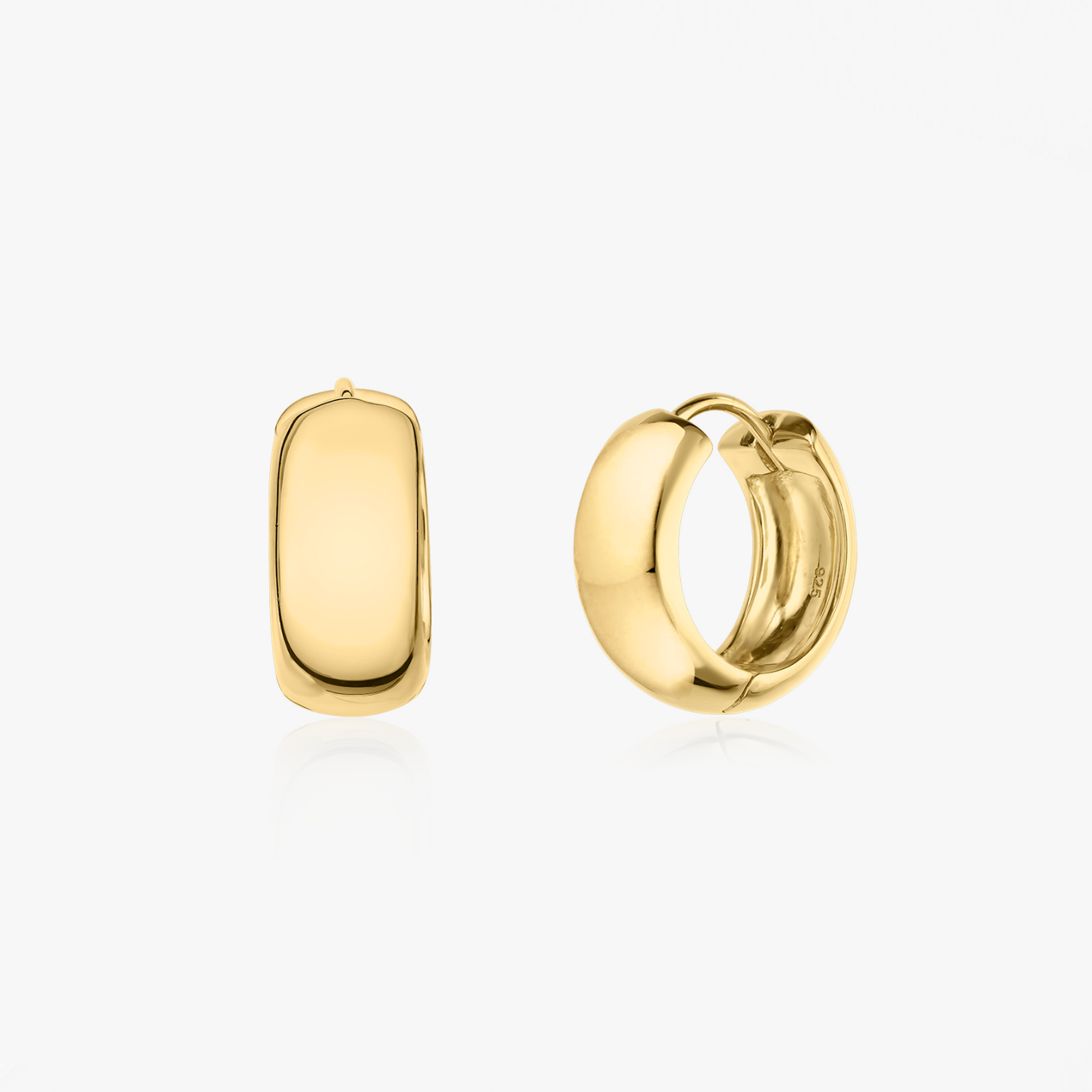 Golden Bold Maxi Hoops ezüst fülbevalók - Indira