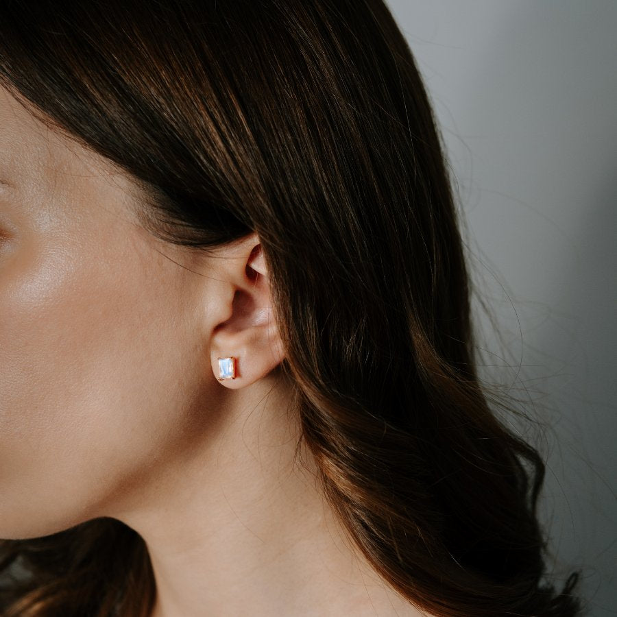 Cercei din argint Tessa - Rose Gold