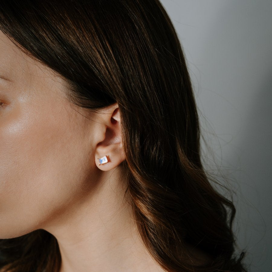 Cercei din argint Tessa - Rose Gold