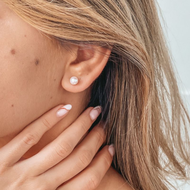 Cercei din aur Pearl Studs