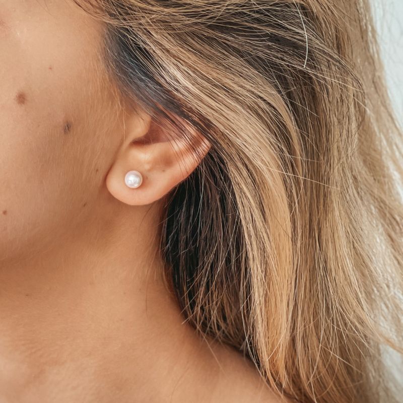 Cercei din aur Pearl Studs
