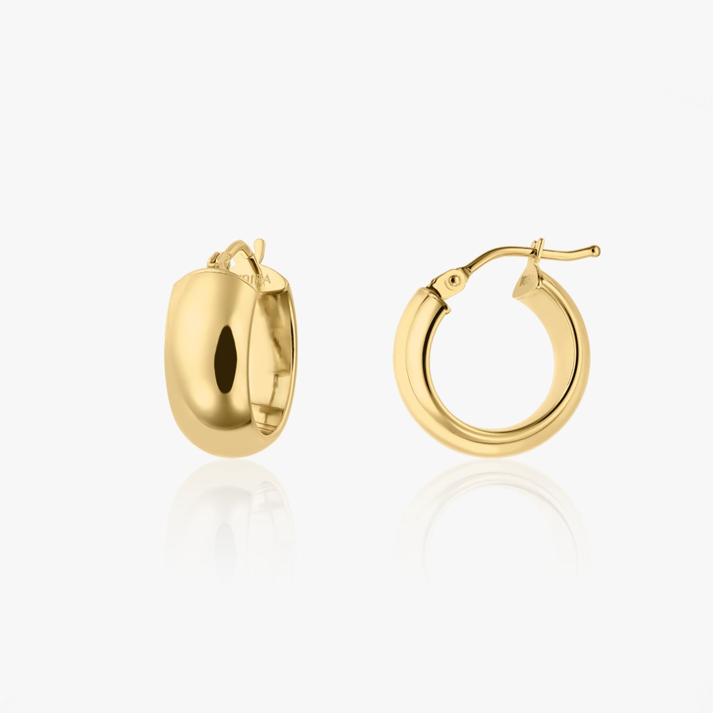 Cercei din aur galben Bold Maxi Hoops