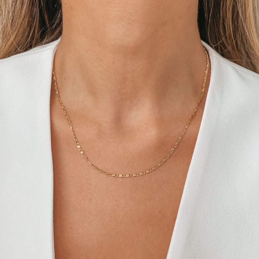 Colier din argint Golden Anchor