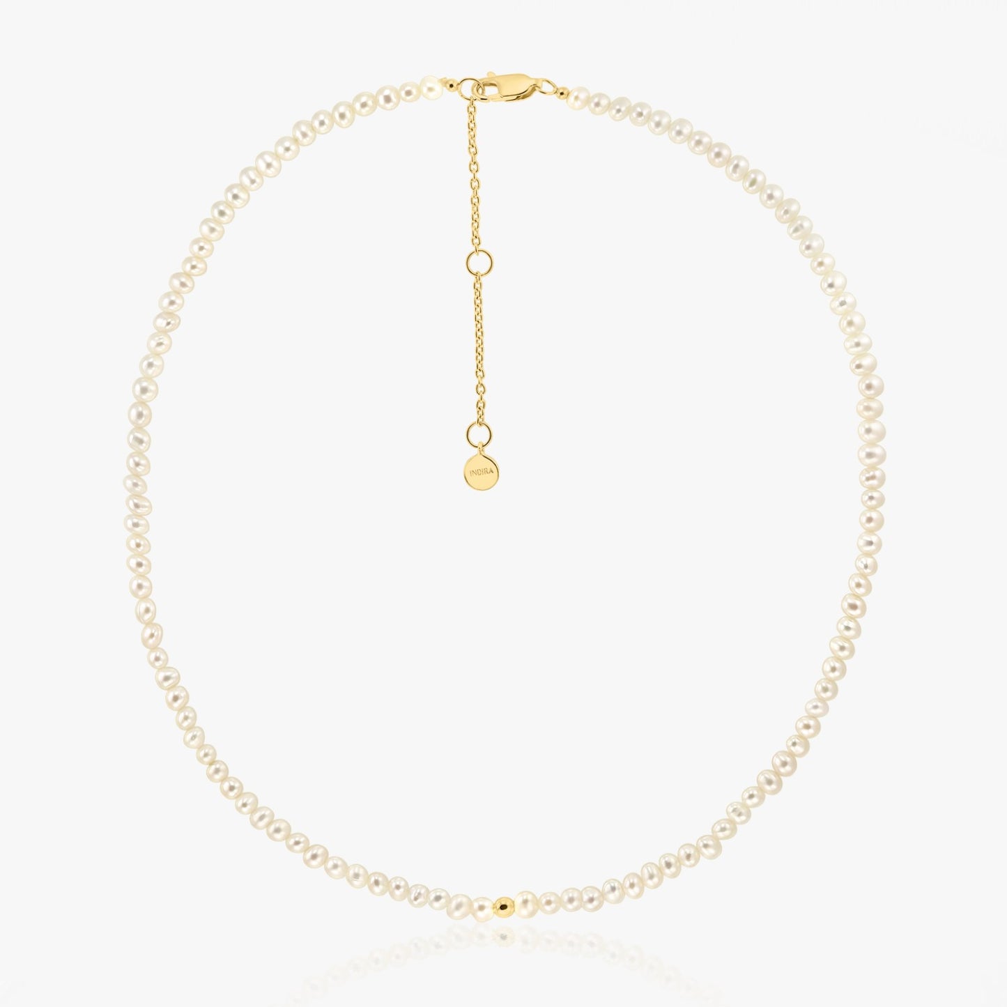 Colier din argint Golden Glam - Perle Naturale