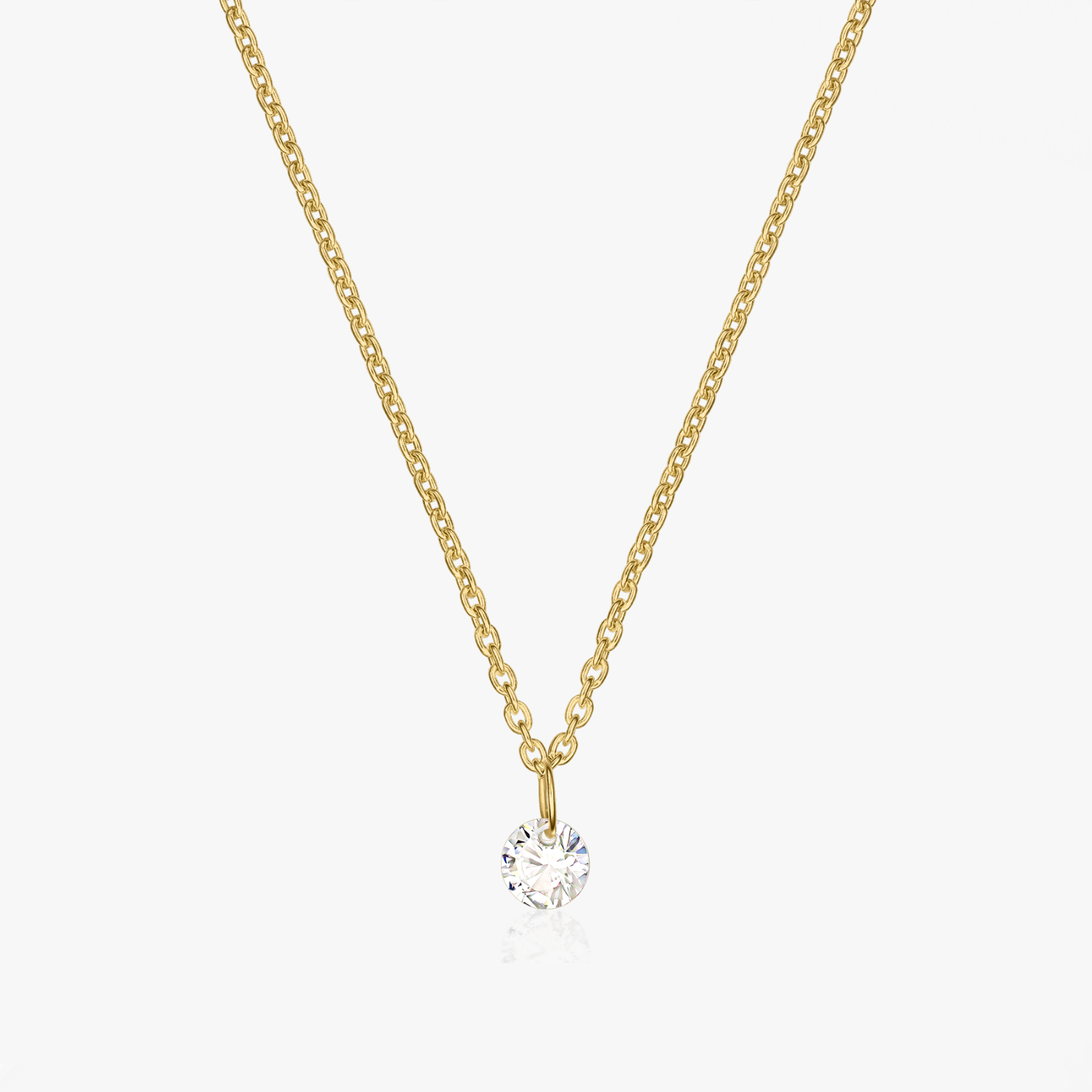 Golden Solitaire ezüst nyaklánc - Cirkónia - Indira