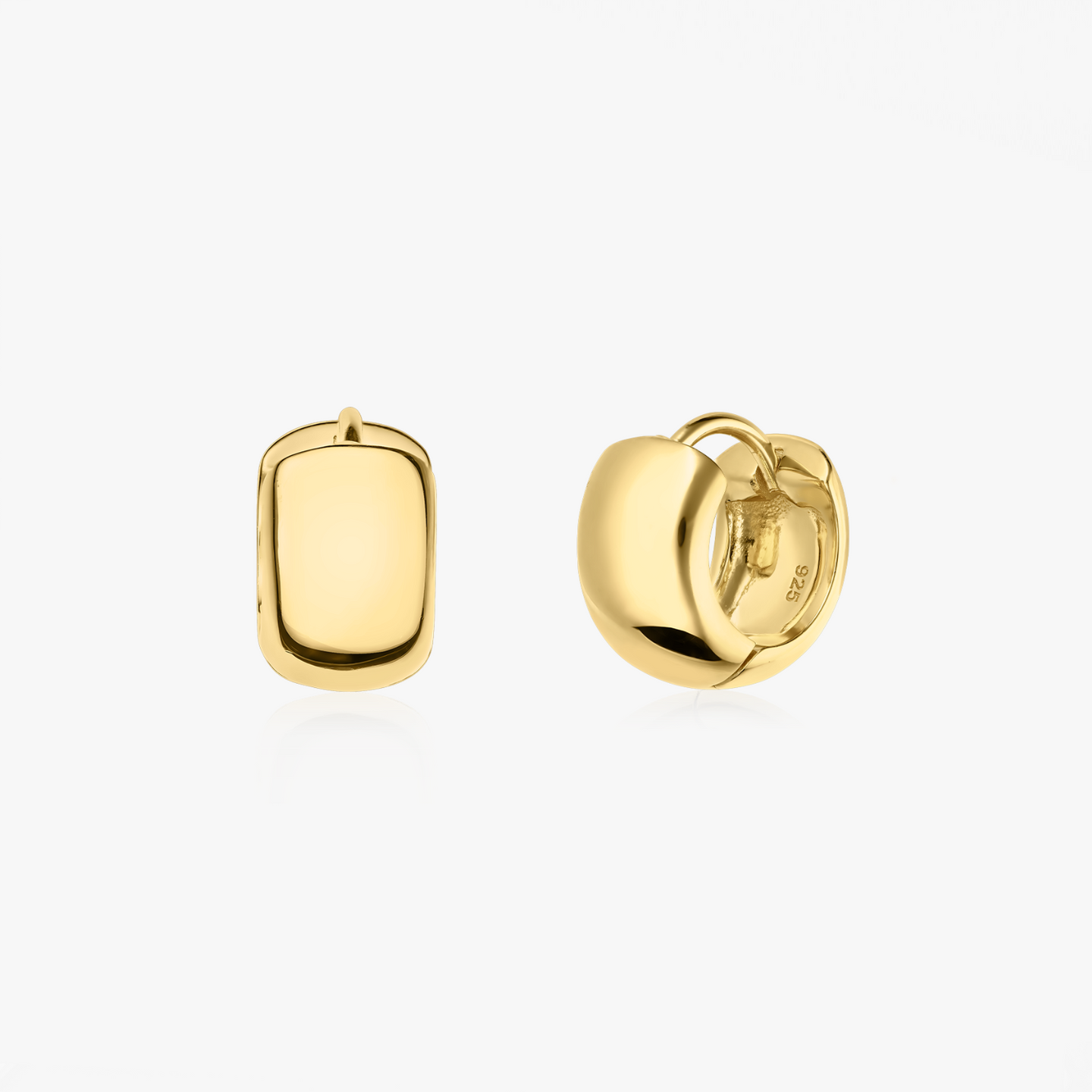 Golden Bold Mini Hoops ezüst fülbevaló - Indira