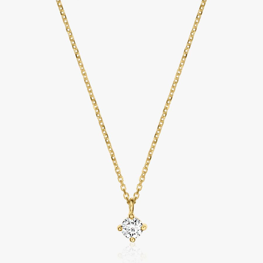 Timeless arany nyaklánc - 0.1 CT gyémánt - Indira