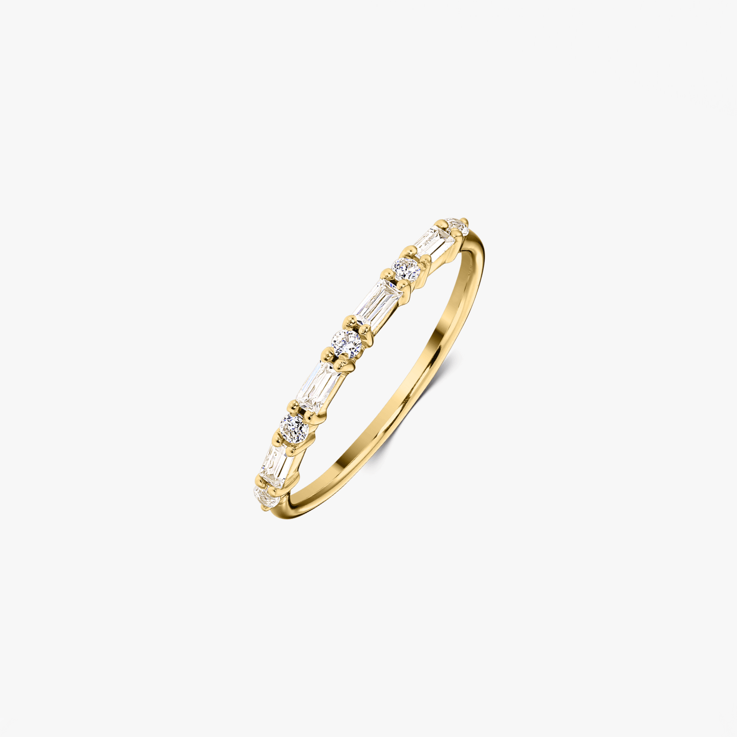 Golden Baguette ezüst gyűrű - Cirkónium - Indira