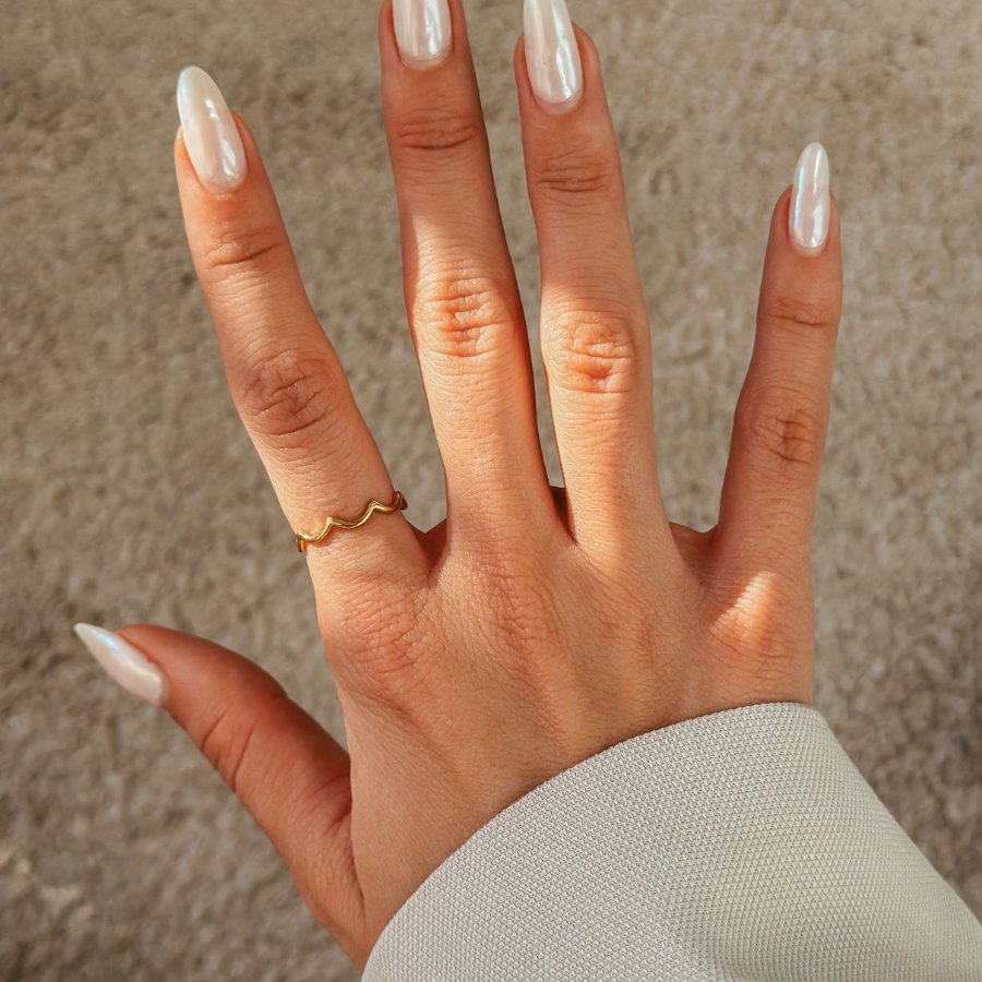 Golden Curl ezüst gyűrű – Indira
