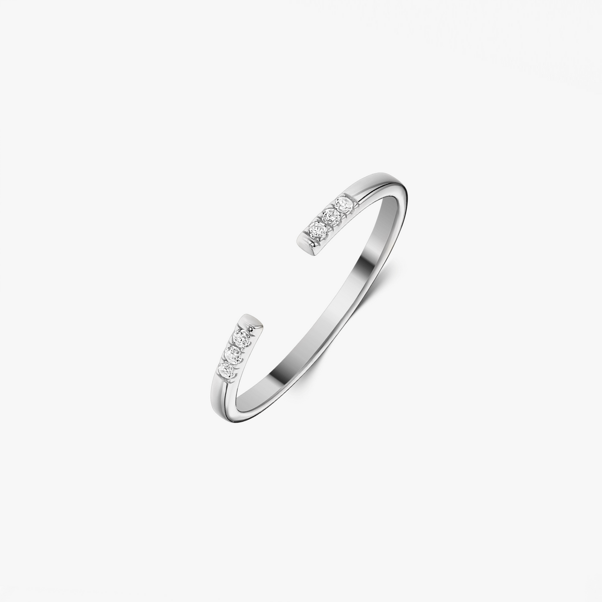 Inel din argint Open Ring - Zirconiu