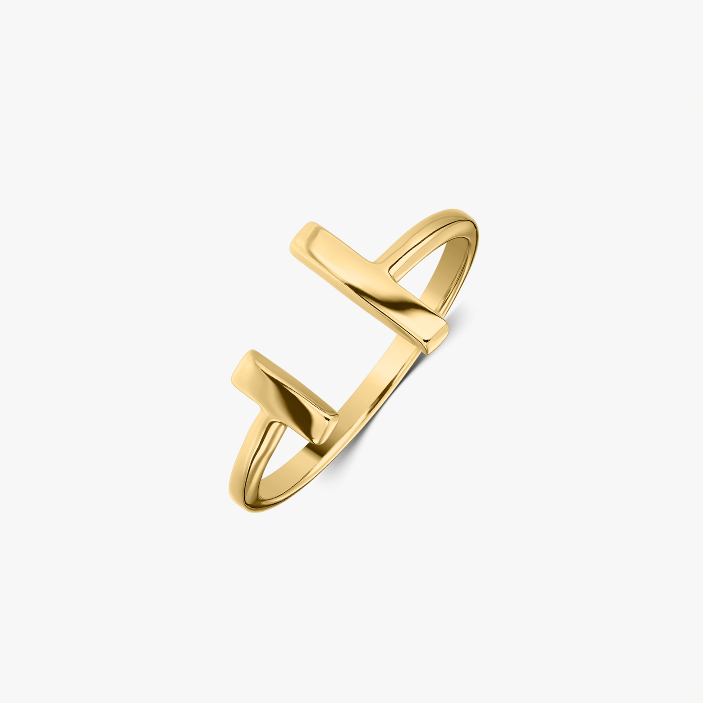 Inel din argint Golden Parallel Bar