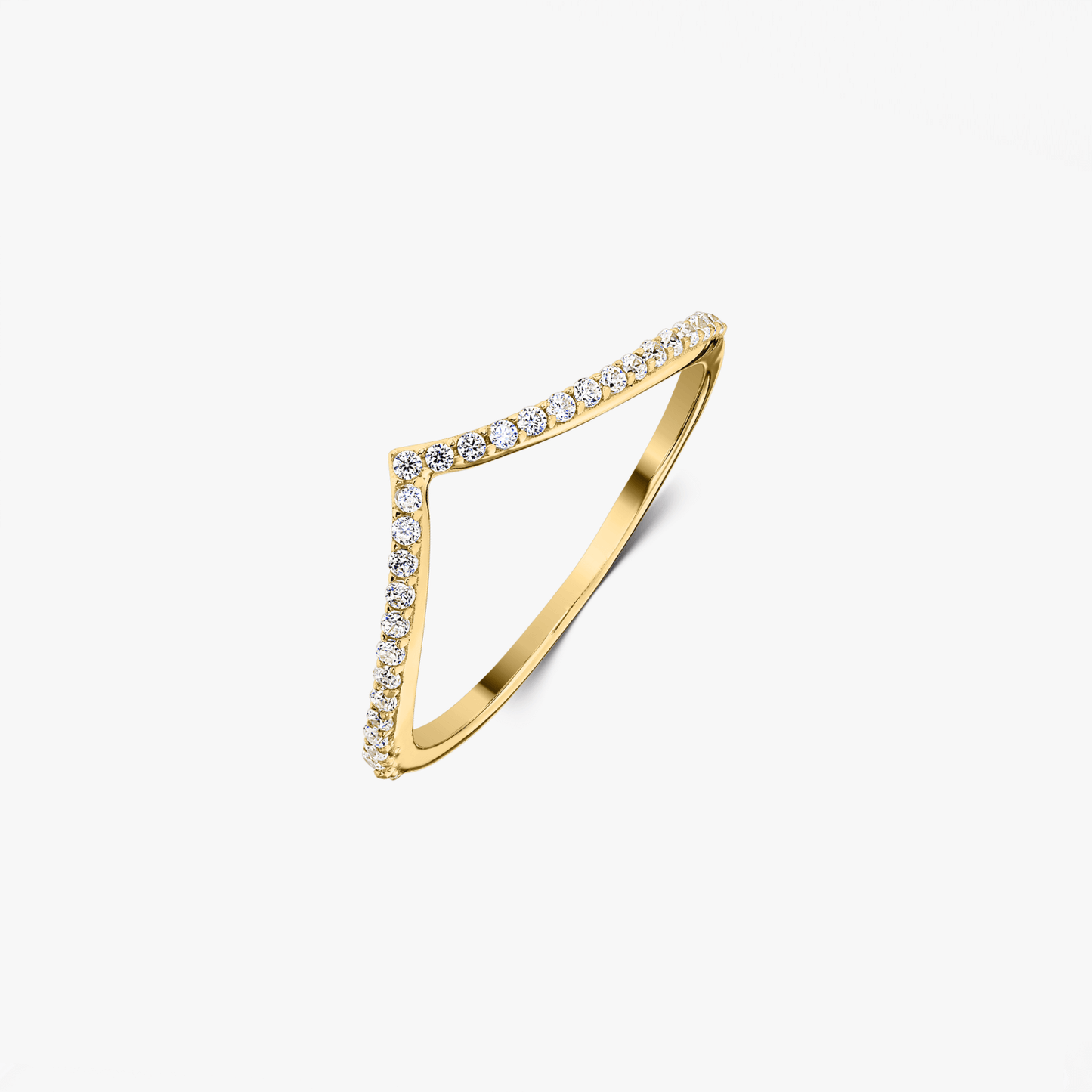Inel din argint Golden Simple V - Zirconiu