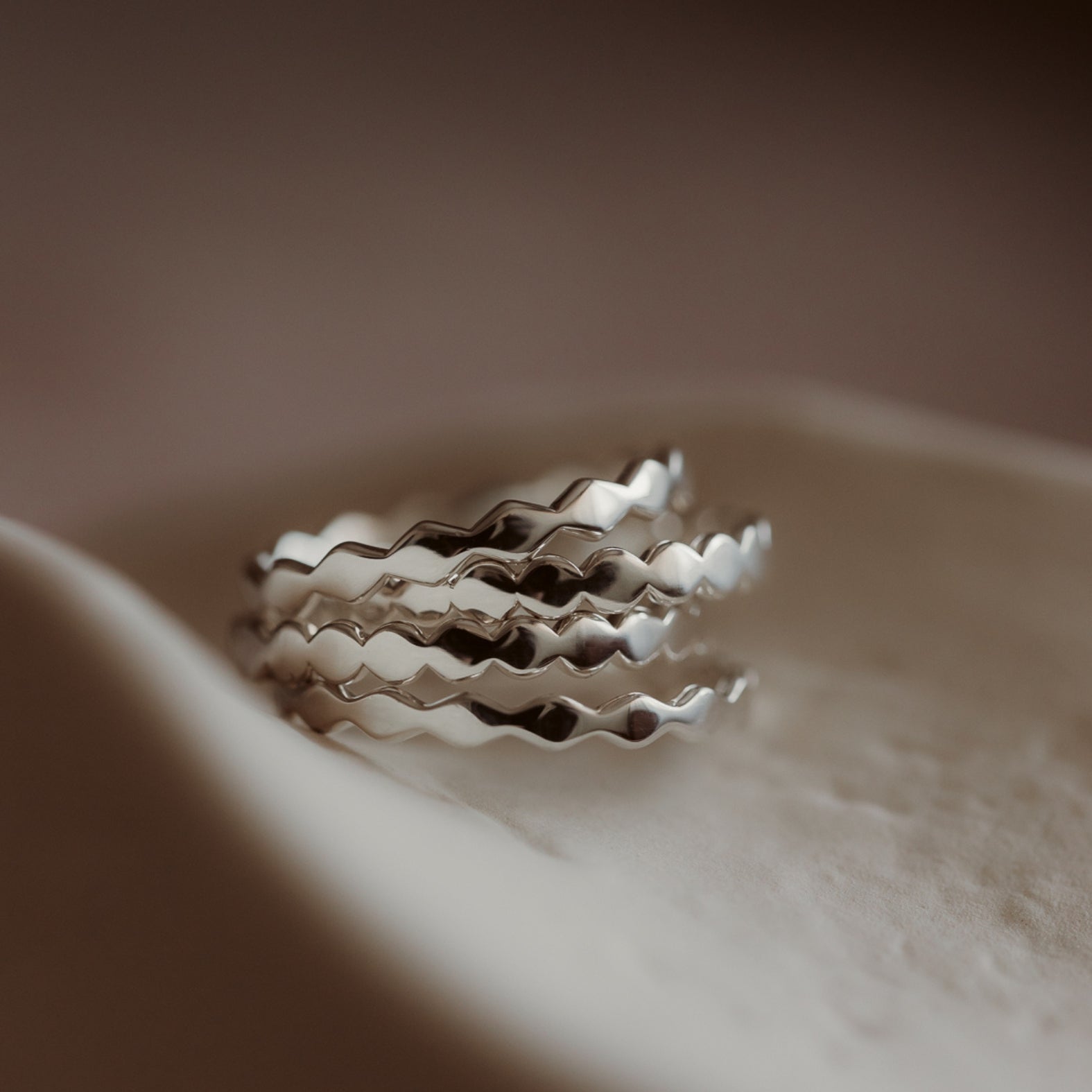 Inel din argint Sculpture - Indira