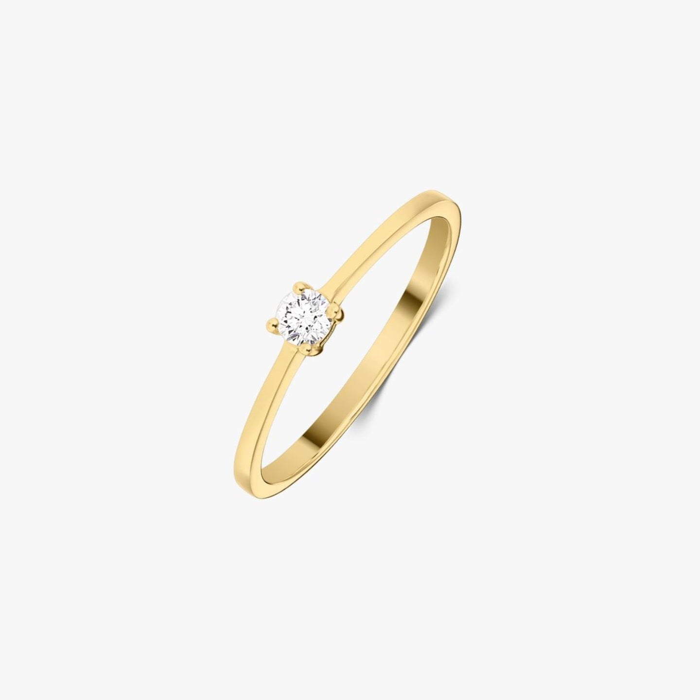 Időtlen aranygyűrű - 0.1 CT gyémánt - Indira