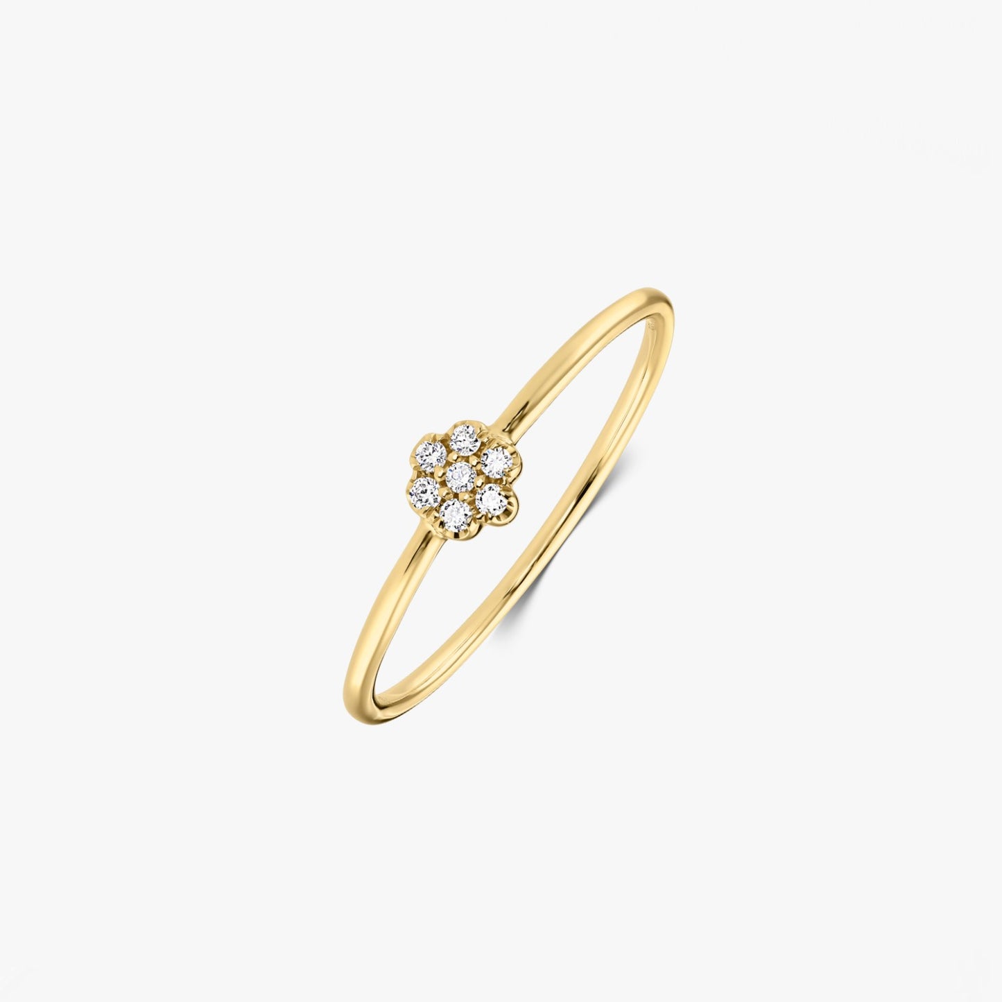 Inel din aur galben Daisy – Diamante