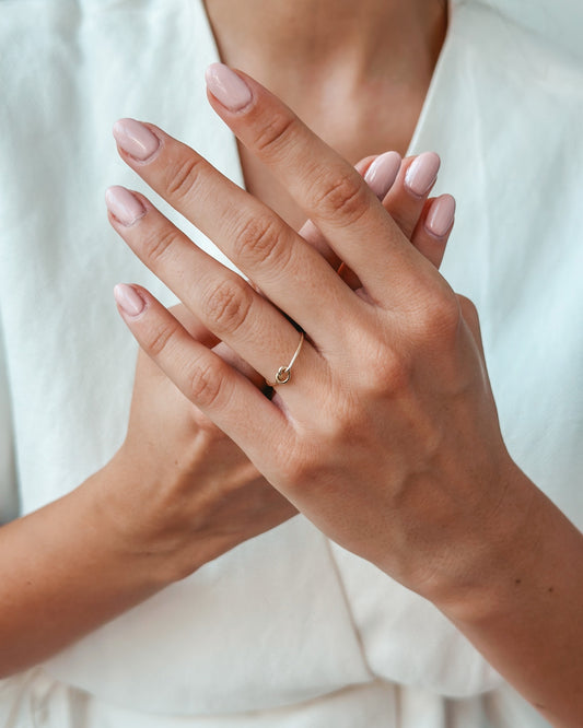 Inel din aur galben Knot - Indira