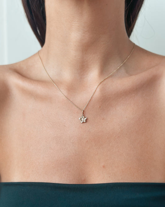 Pandantiv din aur galben Wildflower – Zirconiu - Indira