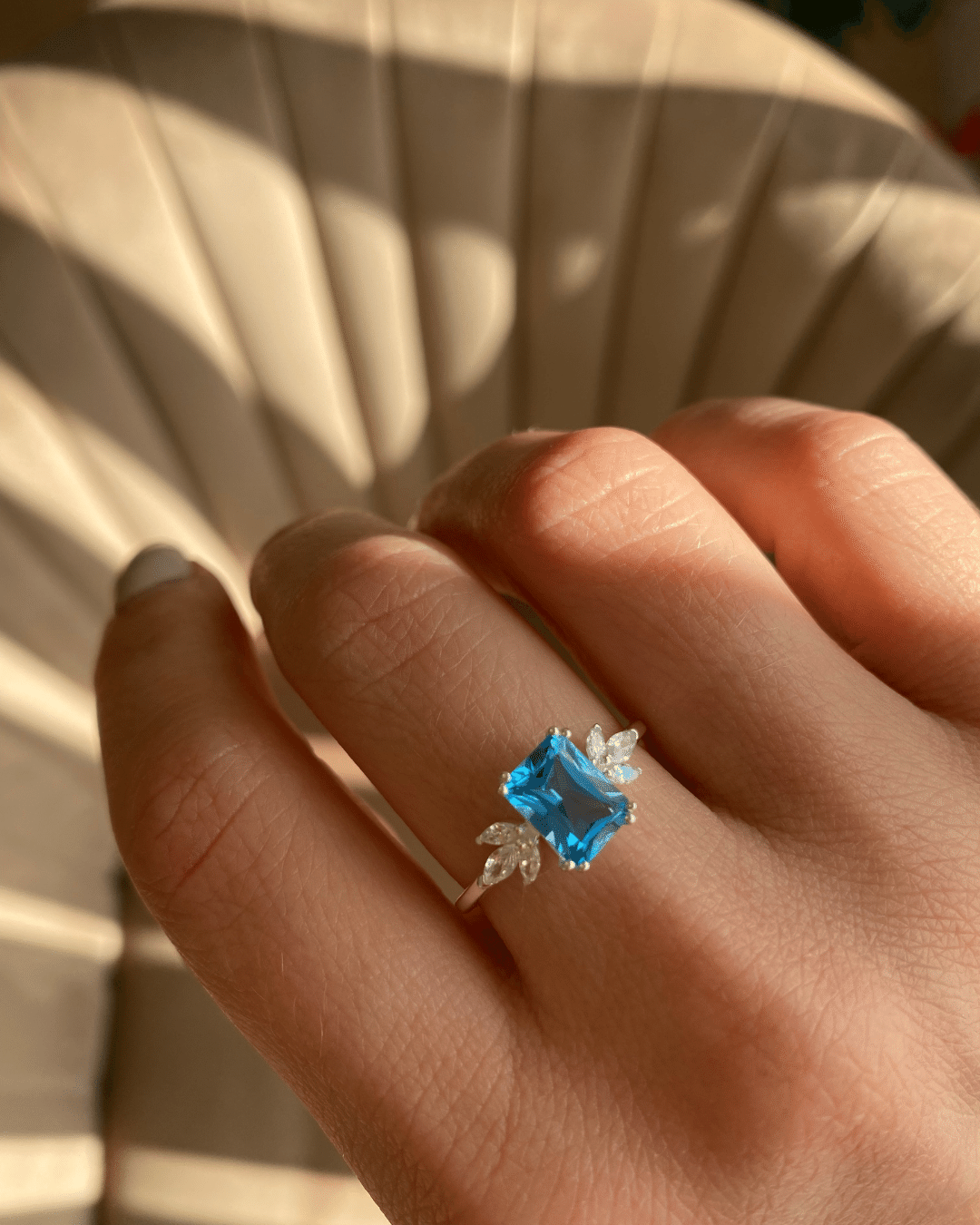 Inel din argint Faerie - Topaz Albastru London
