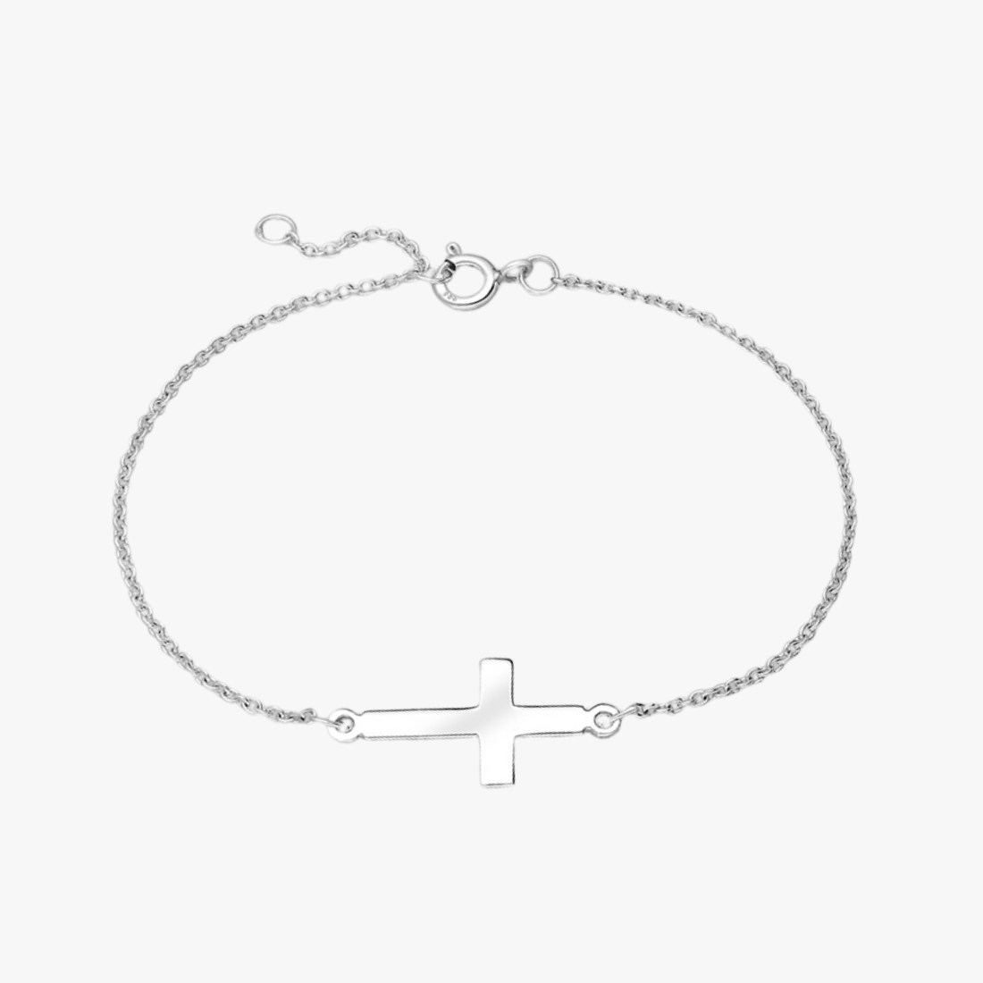 Bratara din argint Sideway Cross