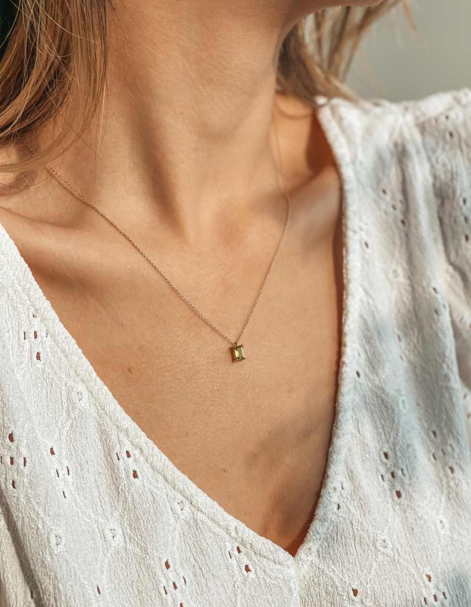 Colier din argint Tonic - Peridot