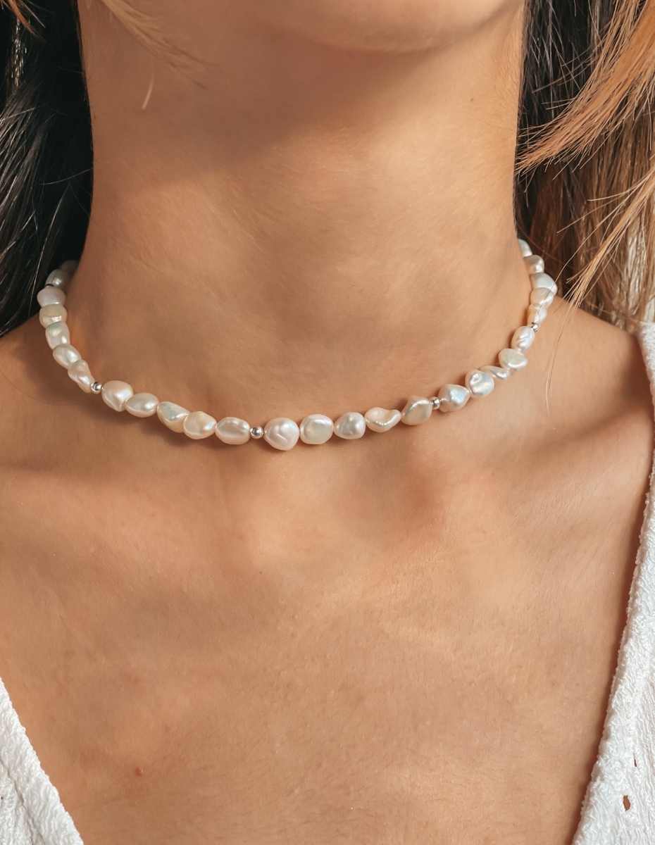 Colier din argint Silver Grace - Perle Naturale