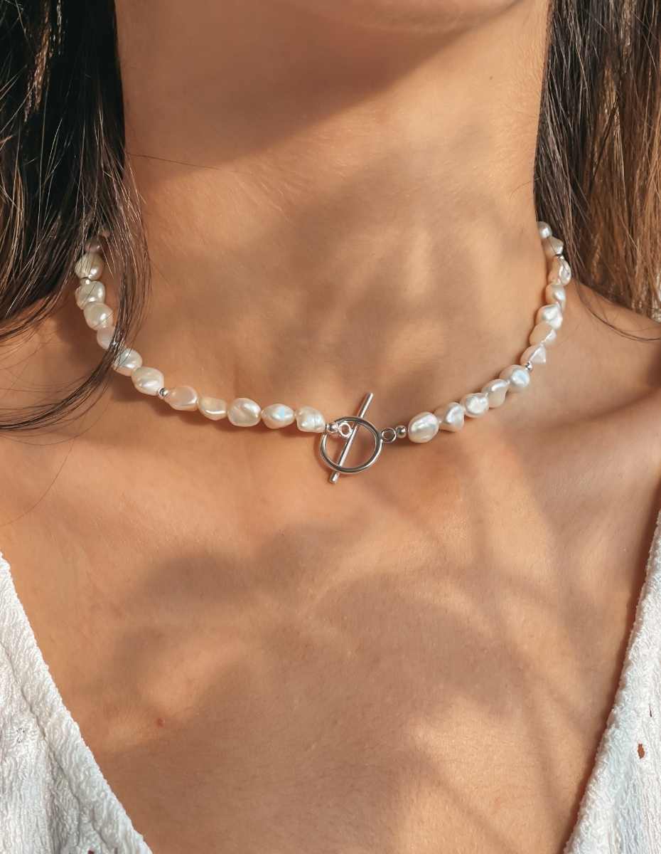 Colier din argint Silver Grace - Perle Naturale