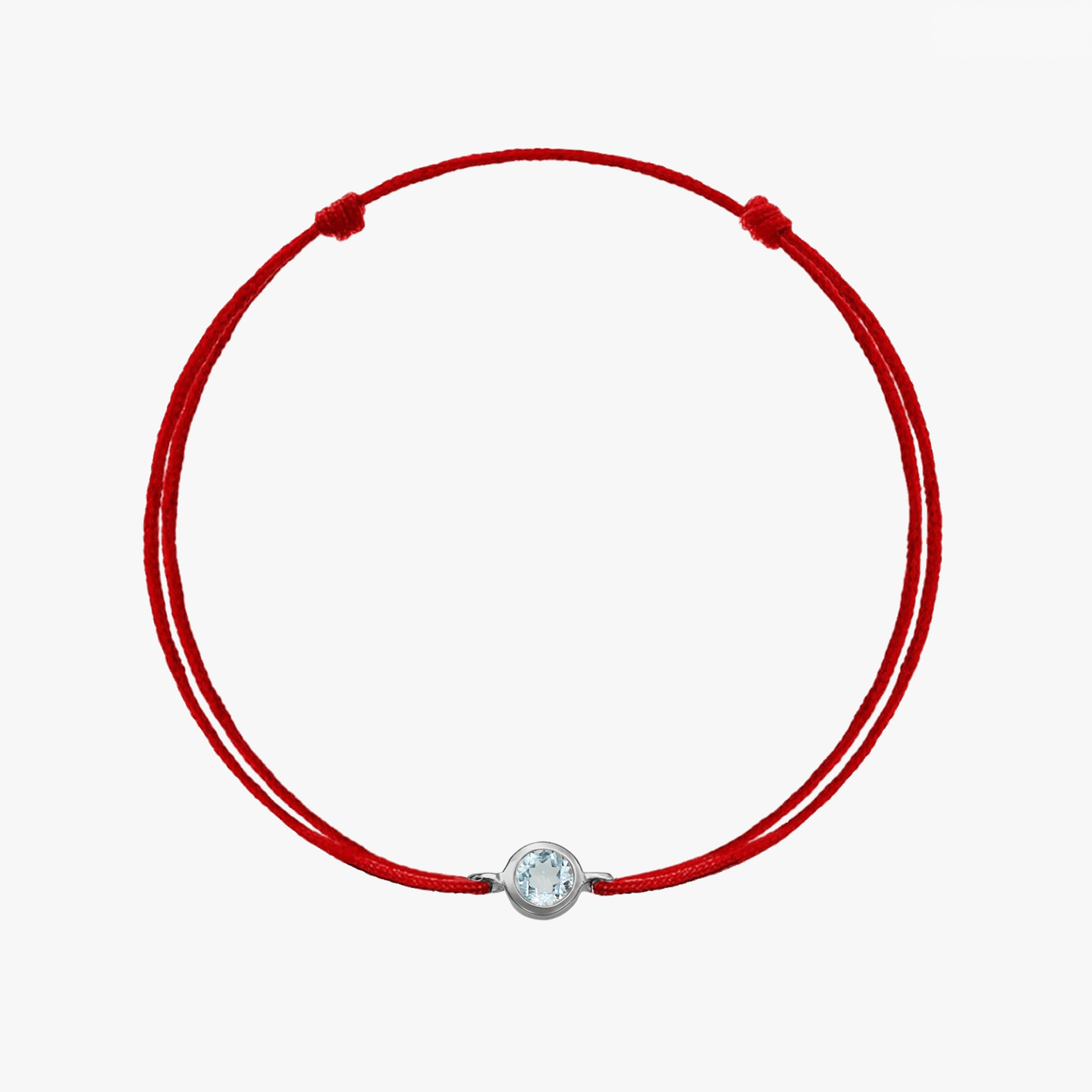Birthstone Silver December - Kék Topáz - Indira ezüst zsinór karkötő