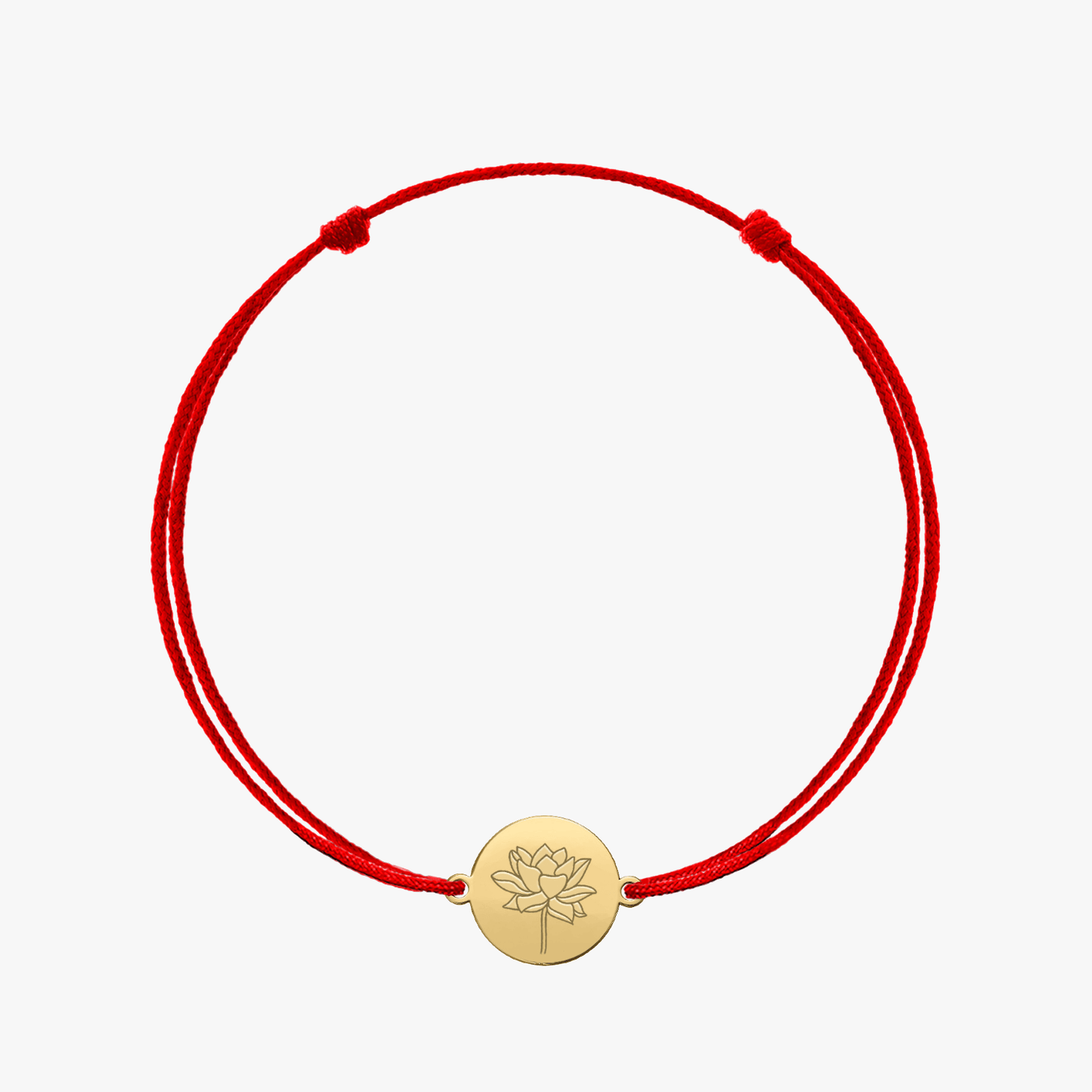 Brățară șnur din argint Golden Birth Flower - July Lotus - Indira
