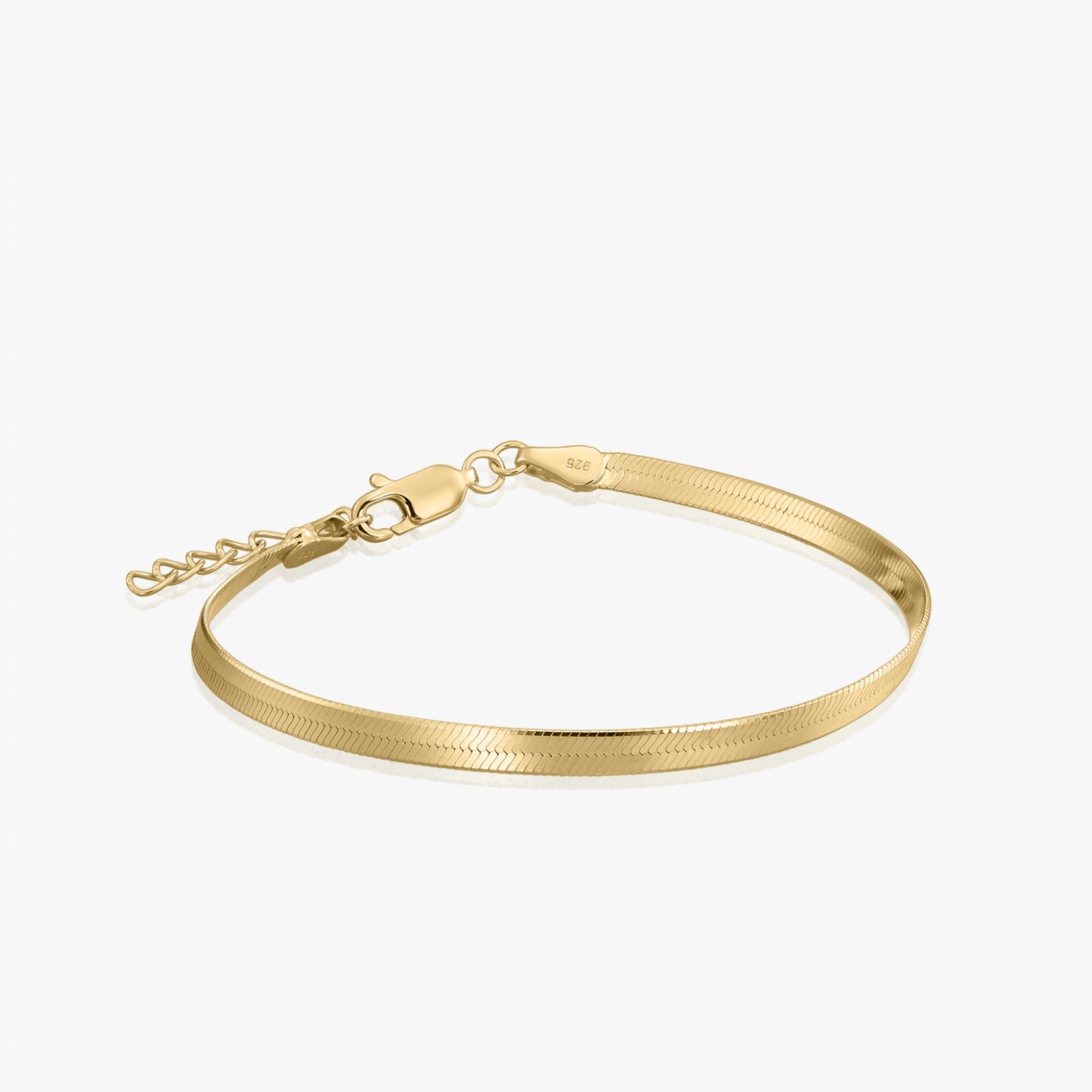 Ezüst bokalánc Golden Herringbone stílusban - Indira