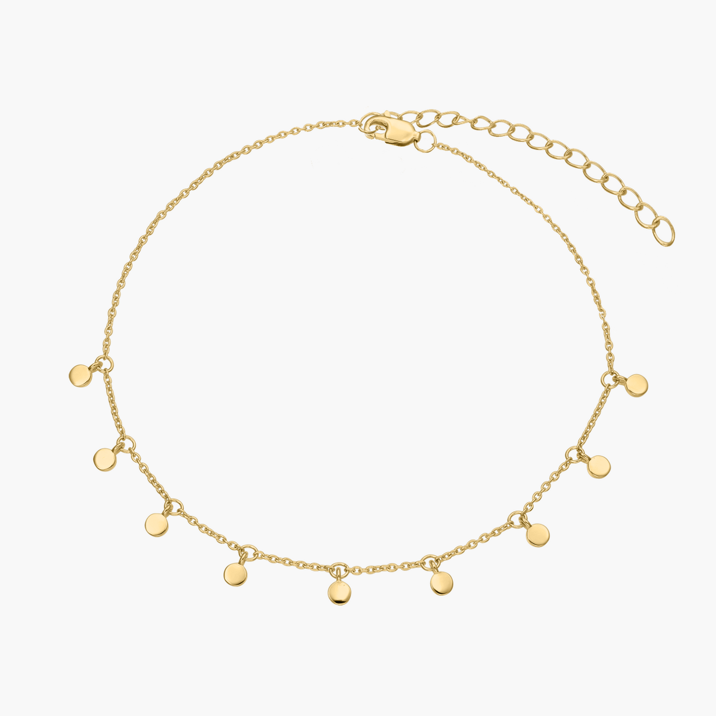 Bratara de picior din argint Golden Allegra
