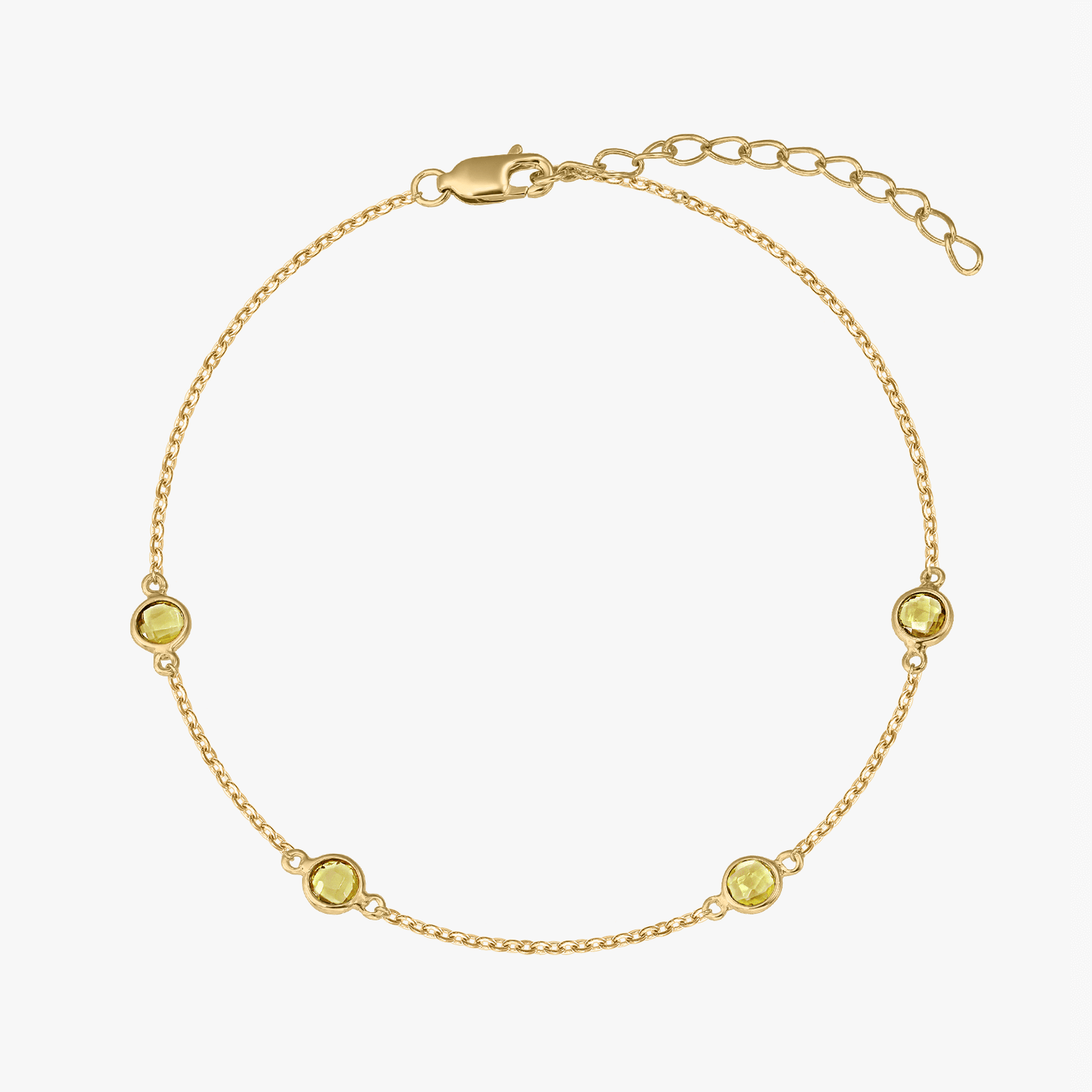 Brățara din argint Birthstone Golden November - Citrin