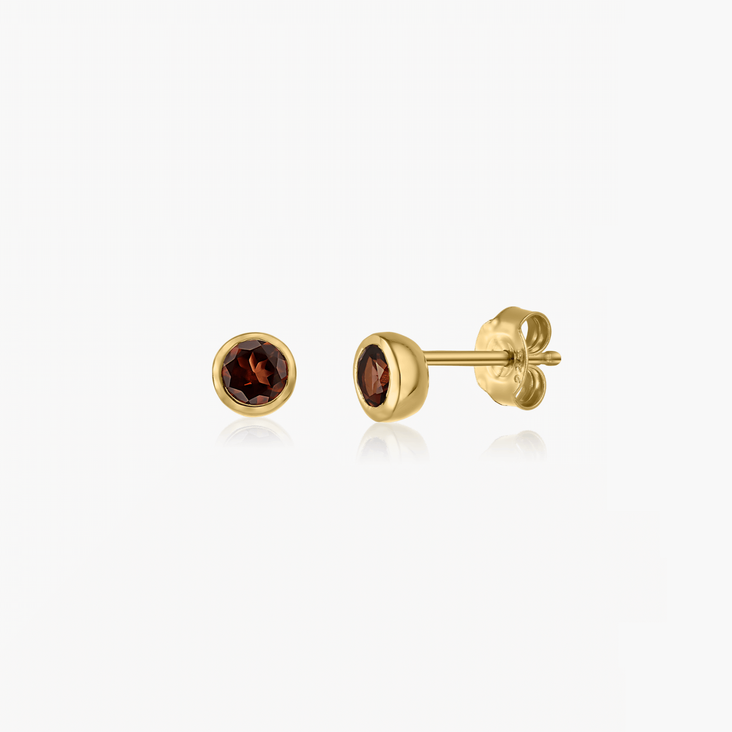 Cercei din argint Birthstone Golden January - Granat