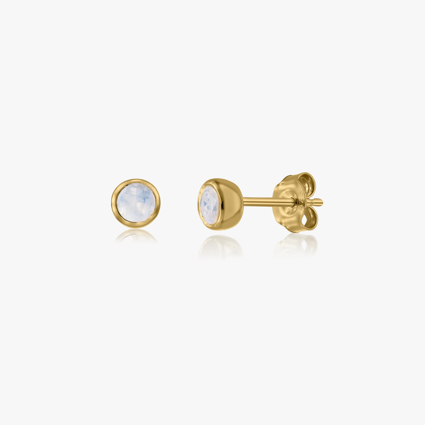 Birthstone Golden June ezüst fülbevaló - Holdkő - Indira