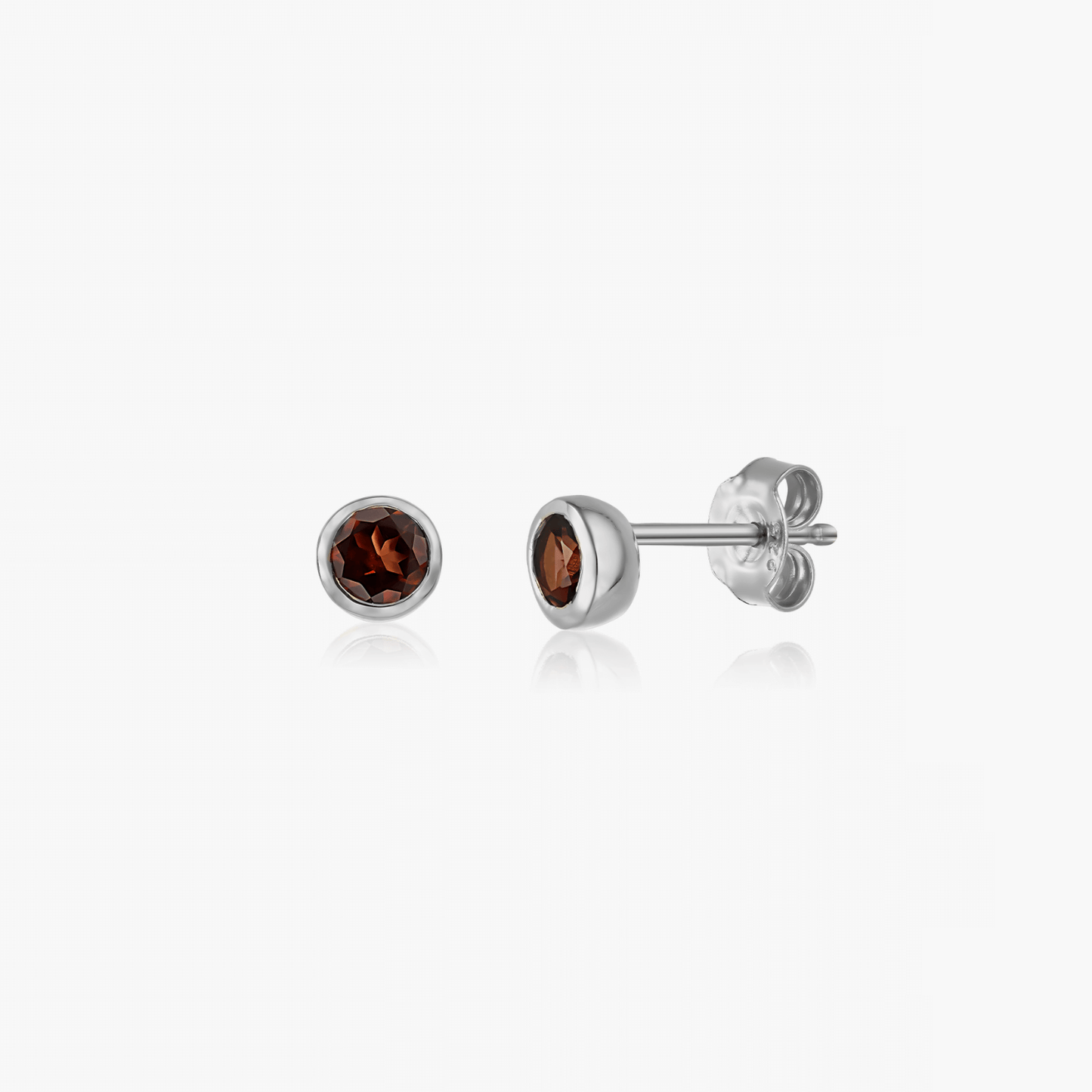 Cercei din argint Birthstone January - Granat