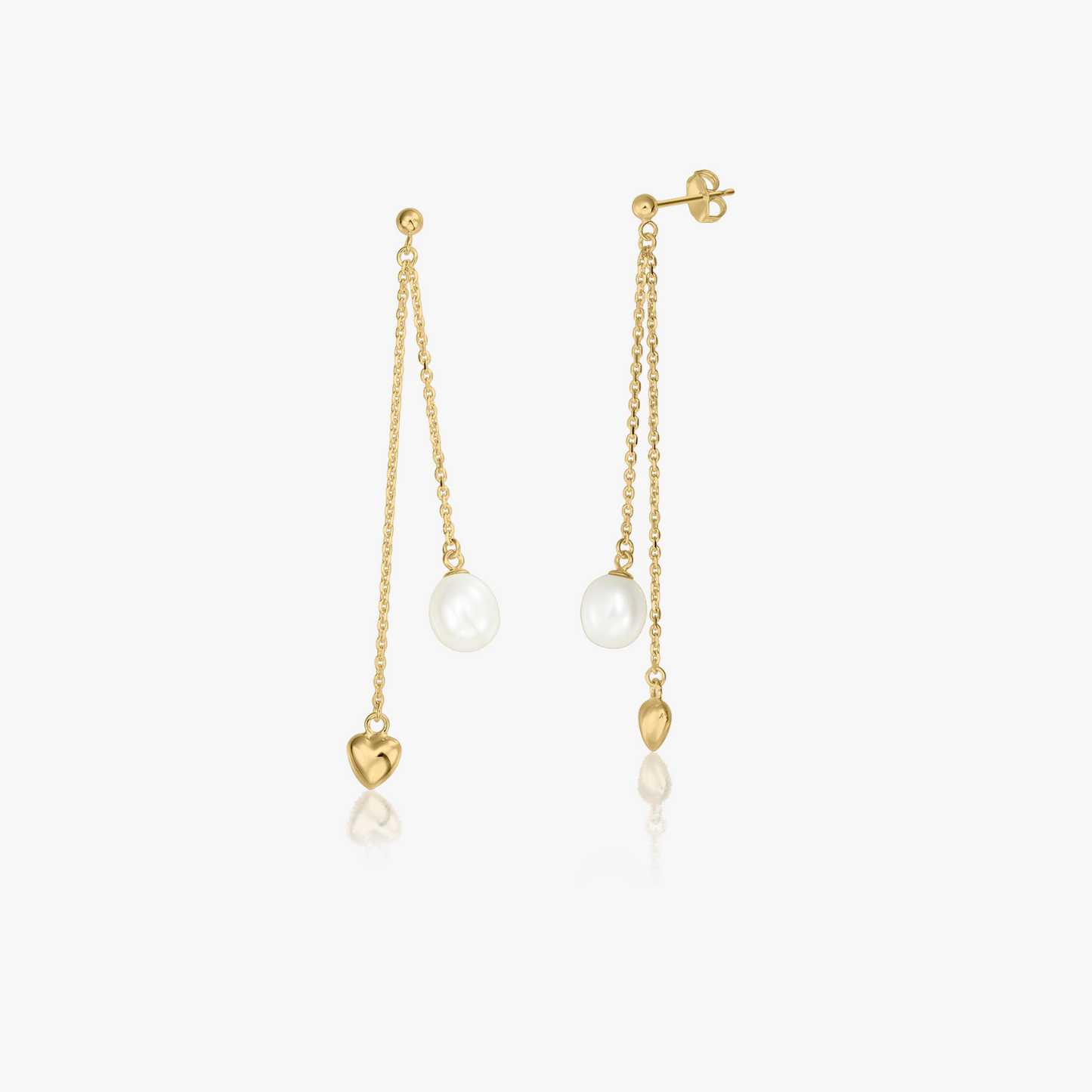 Cercei din argint Golden Eliana - Perle naturale