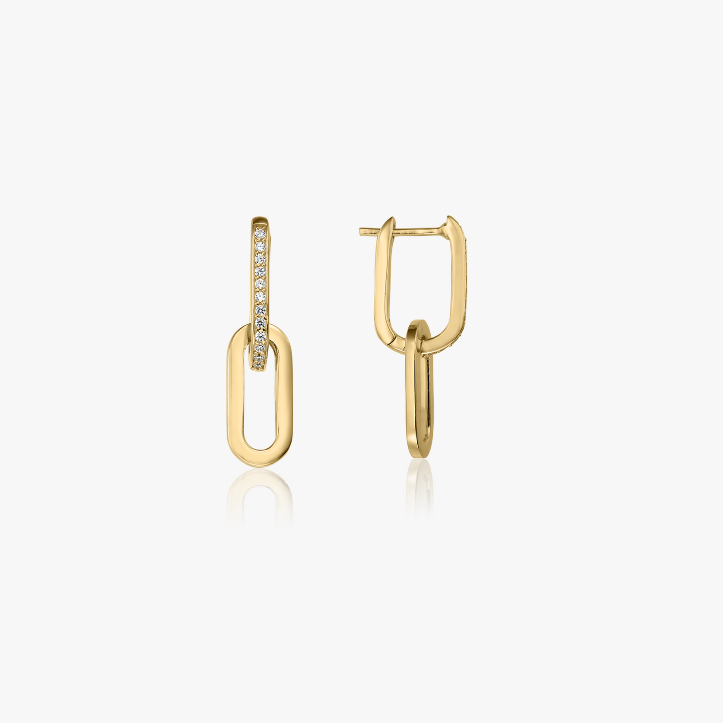 Cercei din argint Golden Jessica - Zirconiu