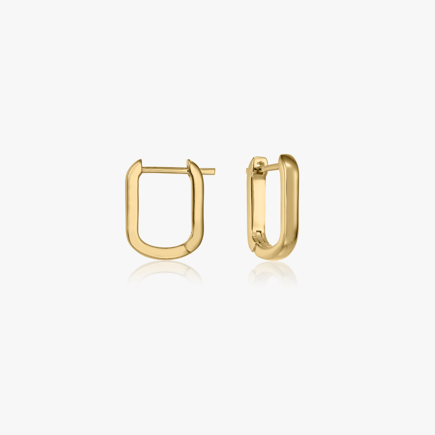 Golden U Hoops ezüst fülbevaló - Indira