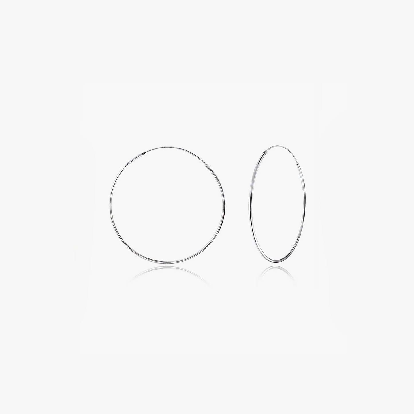 Cercei din argint Large Hoops - 30 mm