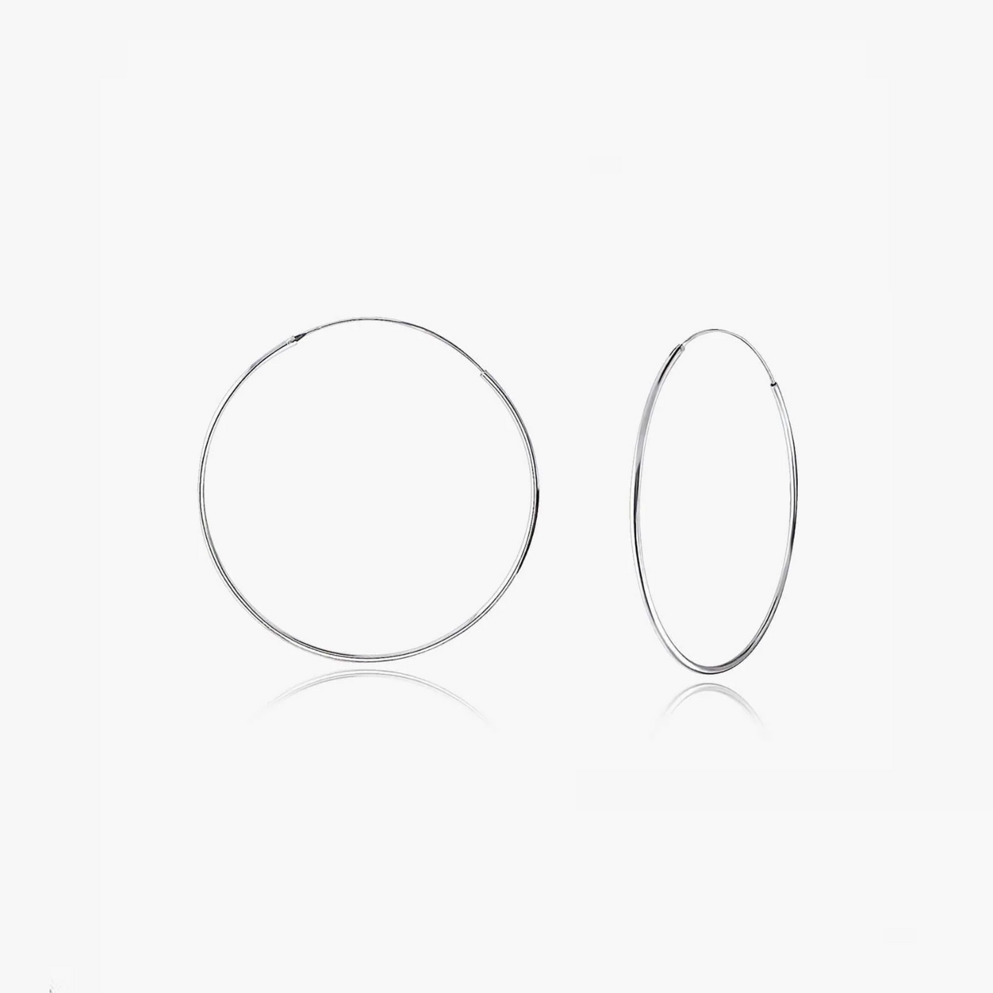Cercei din argint Large Hoops - 45 mm