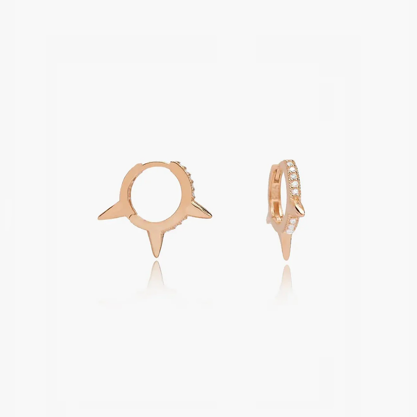 Cercei din argint Punk - Rose Gold