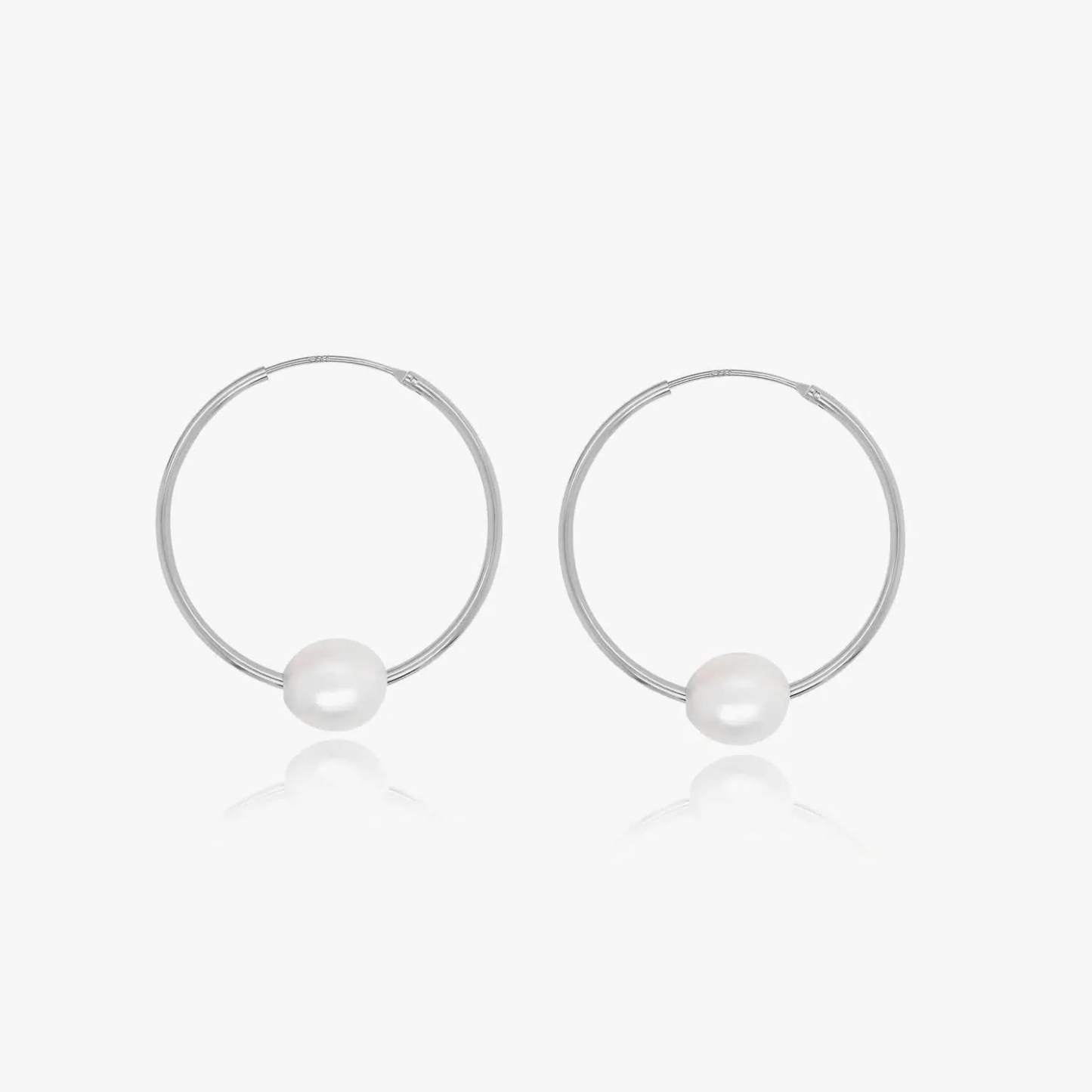 Cercei din argint Silver Macaron – Perle Naturale