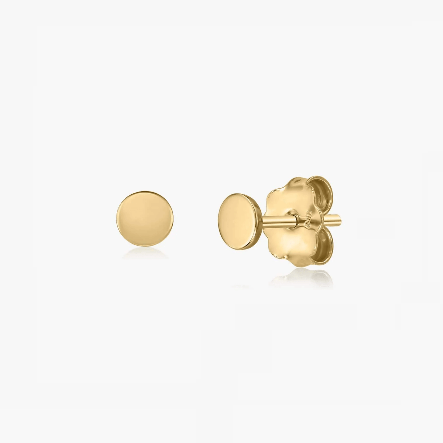 Cercei din aur Gold Button