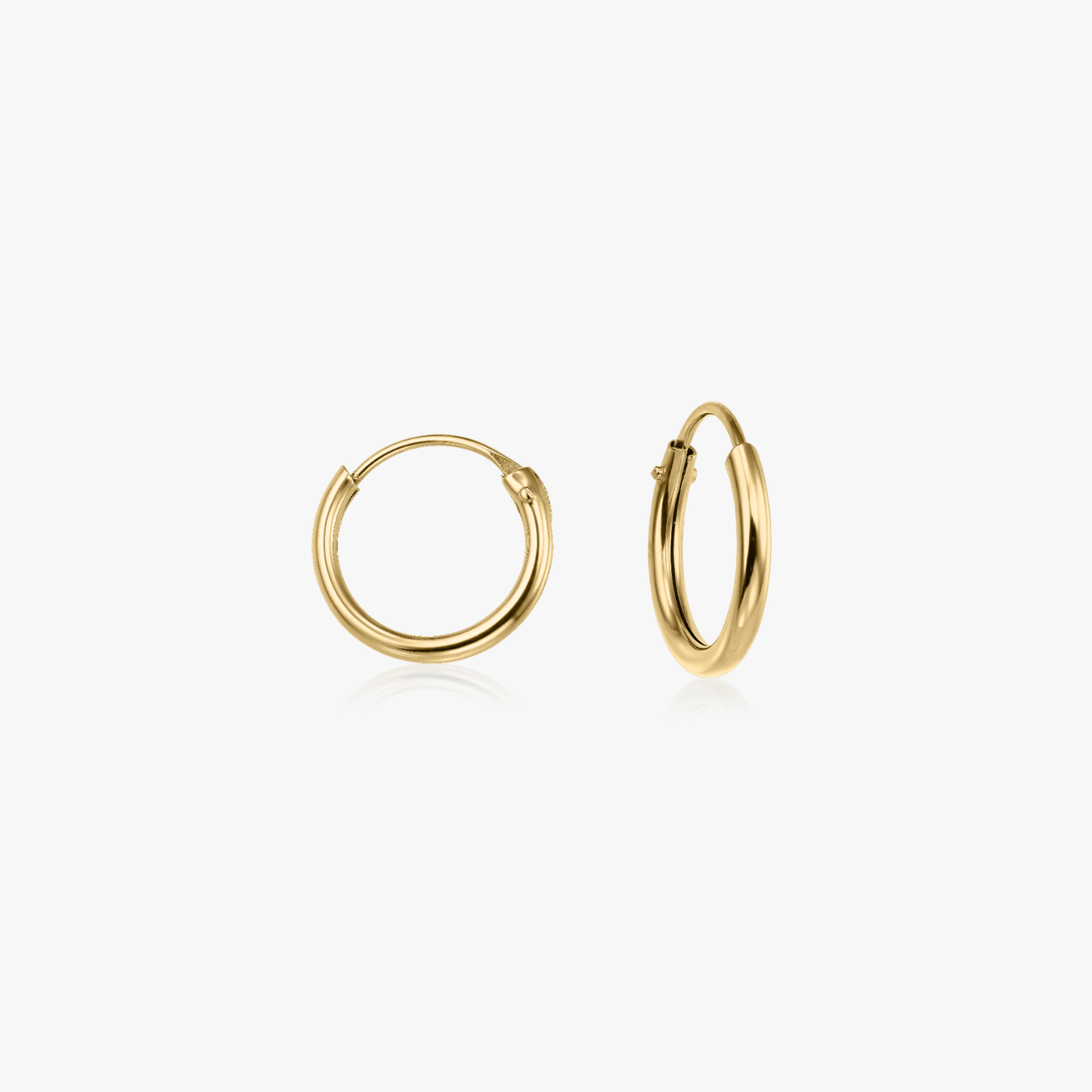 Cercei din aur Small Hoops - 12 mm