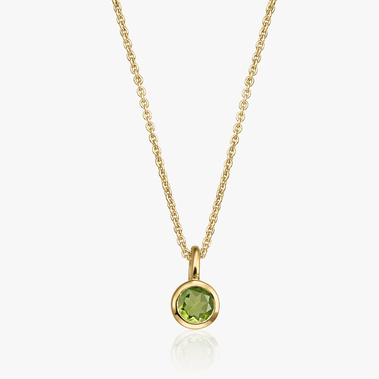 Colier din argint Birthstone Golden August - Peridot